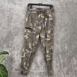Plugg Pants Mens Medium Camouflage Joggers Casual Outdoors hiking Elastic
